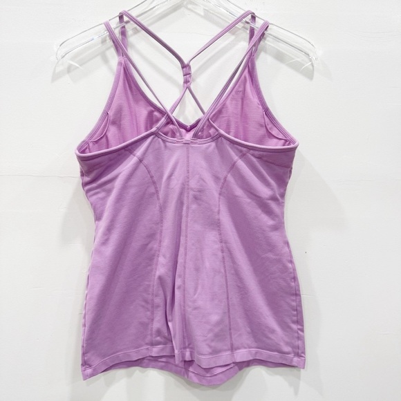 Athleta Empowerment Strappy Bra Tank Top Light Purple Athleisure Yoga Large - Picture 3 of 5